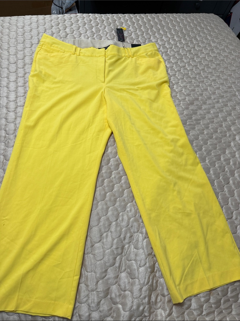 Lane Bryant The Lena Moderately Curvy Fit Yellow Wide-Leg Pants